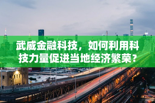 武威金融科技，如何利用科技力量促进当地经济繁荣？