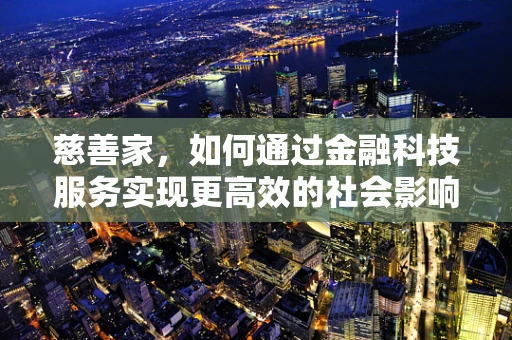 慈善家，如何通过金融科技服务实现更高效的社会影响力？