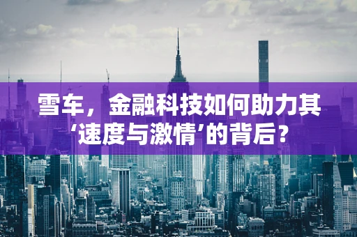雪车，金融科技如何助力其‘速度与激情’的背后？