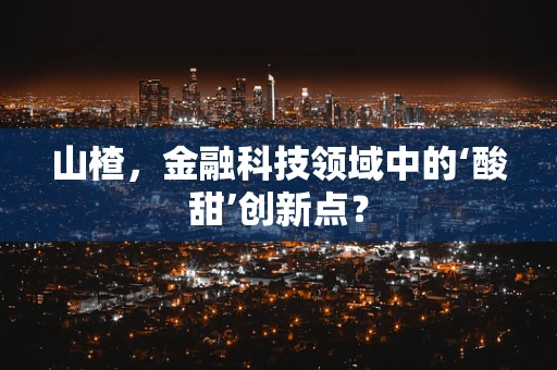 山楂，金融科技领域中的‘酸甜’创新点？