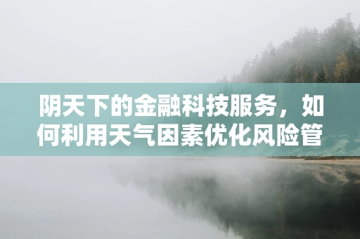 阴天下的金融科技服务，如何利用天气因素优化风险管理？