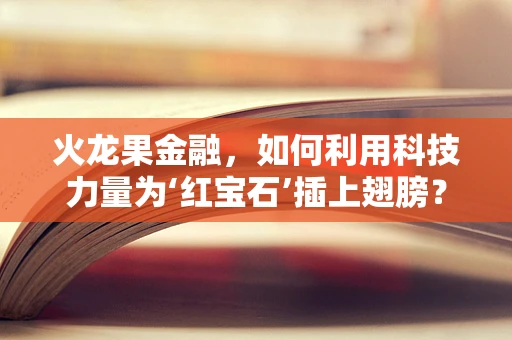 火龙果金融，如何利用科技力量为‘红宝石’插上翅膀？