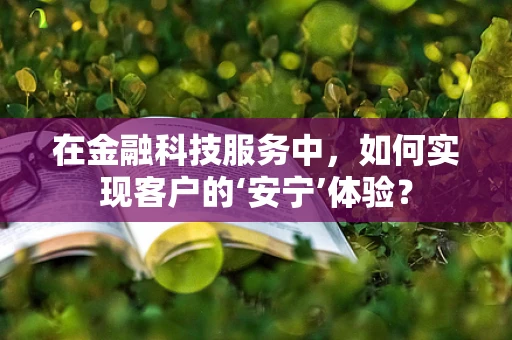 在金融科技服务中，如何实现客户的‘安宁’体验？