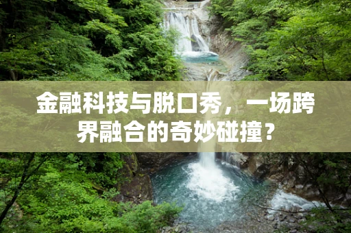 金融科技与脱口秀，一场跨界融合的奇妙碰撞？