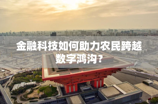 金融科技如何助力农民跨越数字鸿沟？