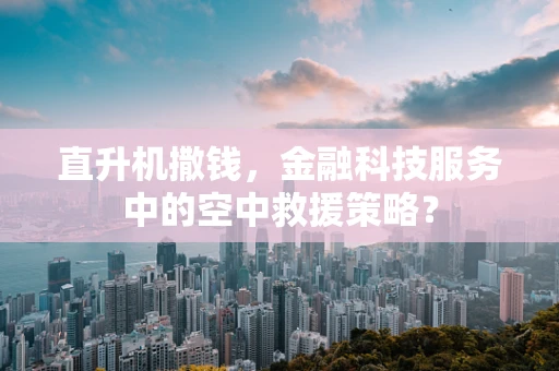 直升机撒钱，金融科技服务中的空中救援策略？