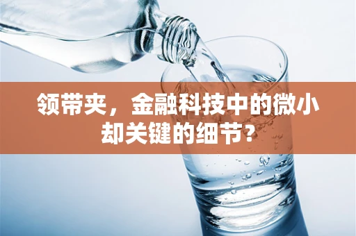 领带夹，金融科技中的微小却关键的细节？