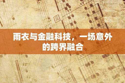 雨衣与金融科技，一场意外的跨界融合