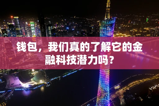 钱包，我们真的了解它的金融科技潜力吗？