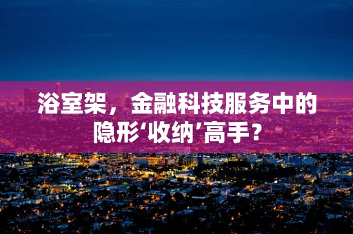 浴室架，金融科技服务中的隐形‘收纳’高手？