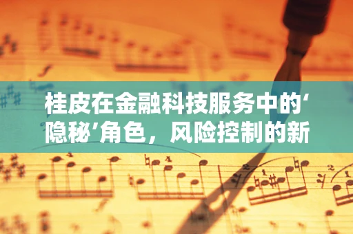 桂皮在金融科技服务中的‘隐秘’角色，风险控制的新维度？