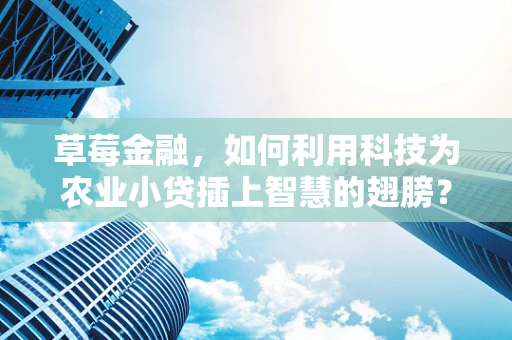 草莓金融，如何利用科技为农业小贷插上智慧的翅膀？