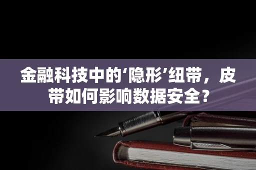 金融科技中的‘隐形’纽带，皮带如何影响数据安全？
