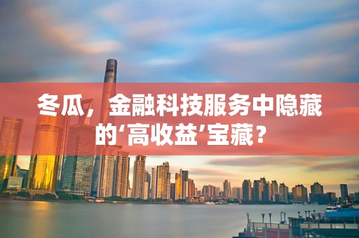 冬瓜，金融科技服务中隐藏的‘高收益’宝藏？