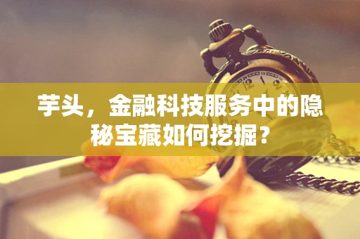 芋头，金融科技服务中的隐秘宝藏如何挖掘？