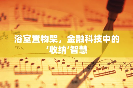 浴室置物架，金融科技中的‘收纳’智慧