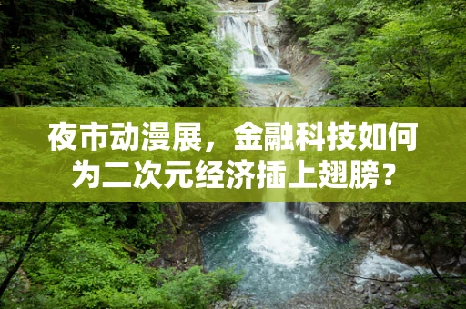 夜市动漫展，金融科技如何为二次元经济插上翅膀？