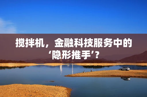 搅拌机，金融科技服务中的‘隐形推手’？