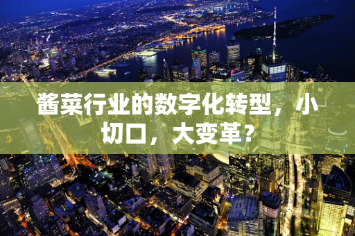 酱菜行业的数字化转型，小切口，大变革？