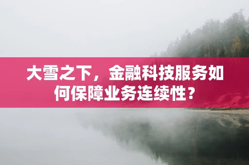 大雪之下，金融科技服务如何保障业务连续性？
