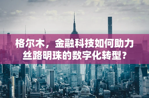 格尔木，金融科技如何助力丝路明珠的数字化转型？