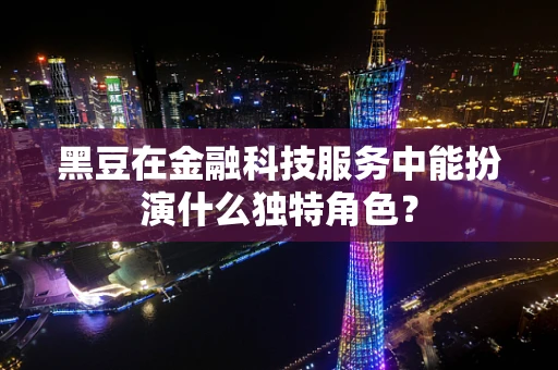 黑豆在金融科技服务中能扮演什么独特角色？
