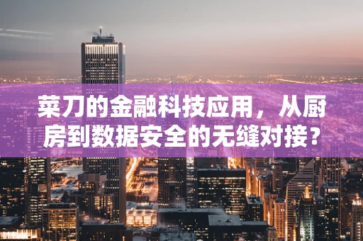 菜刀的金融科技应用，从厨房到数据安全的无缝对接？