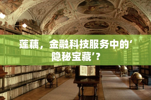 莲藕，金融科技服务中的‘隐秘宝藏’？