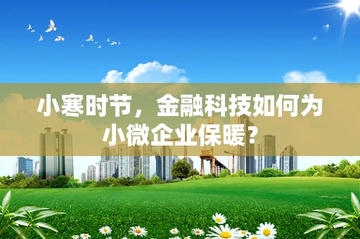小寒时节，金融科技如何为小微企业保暖？