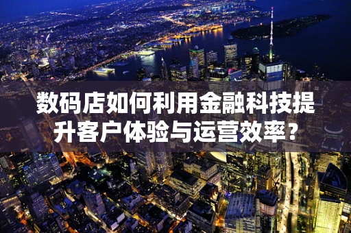 数码店如何利用金融科技提升客户体验与运营效率？