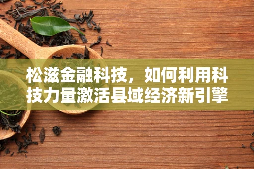 松滋金融科技，如何利用科技力量激活县域经济新引擎？