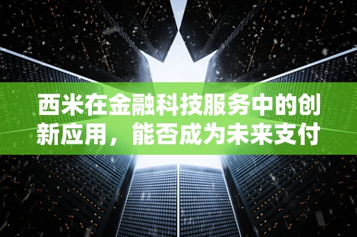 西米在金融科技服务中的创新应用，能否成为未来支付领域的新宠？