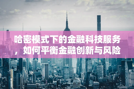 哈密模式下的金融科技服务，如何平衡金融创新与风险防控？