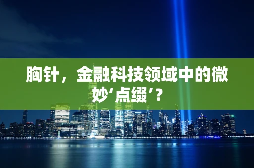 胸针，金融科技领域中的微妙‘点缀’？
