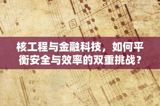 核工程与金融科技，如何平衡安全与效率的双重挑战？