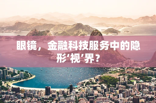 眼镜，金融科技服务中的隐形‘视’界？