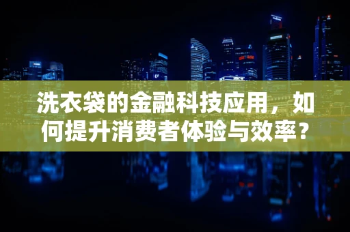 洗衣袋的金融科技应用，如何提升消费者体验与效率？