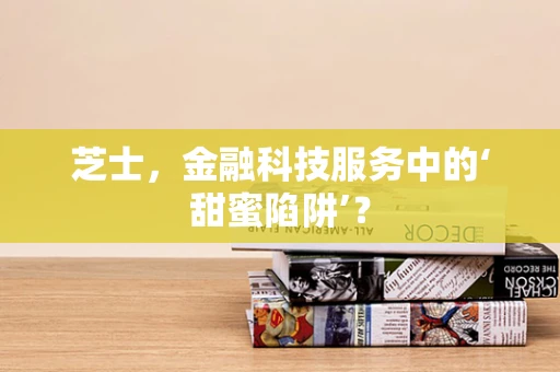芝士，金融科技服务中的‘甜蜜陷阱’？