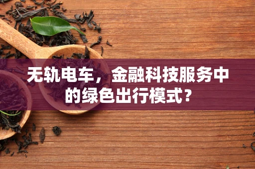 无轨电车，金融科技服务中的绿色出行模式？