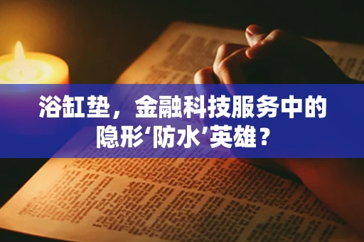 浴缸垫，金融科技服务中的隐形‘防水’英雄？