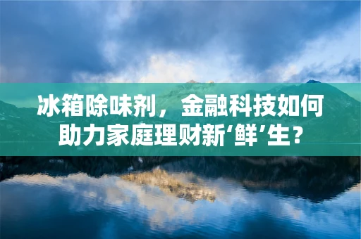冰箱除味剂，金融科技如何助力家庭理财新‘鲜’生？