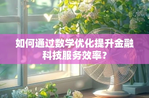 如何通过数学优化提升金融科技服务效率？