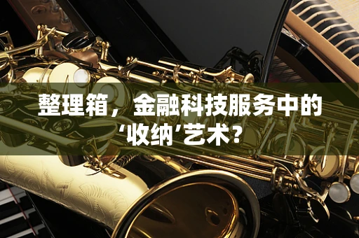 整理箱，金融科技服务中的‘收纳’艺术？