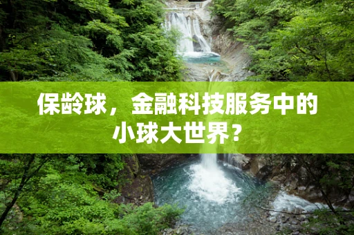 保龄球，金融科技服务中的小球大世界？