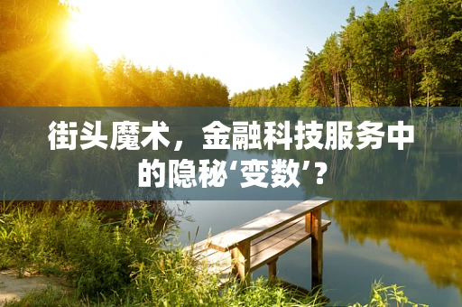 街头魔术，金融科技服务中的隐秘‘变数’？