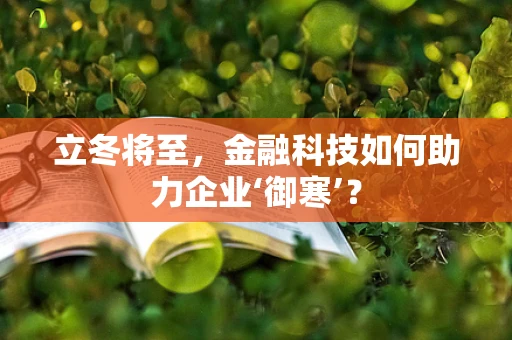 立冬将至，金融科技如何助力企业‘御寒’？