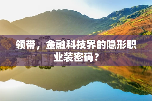 领带，金融科技界的隐形职业装密码？