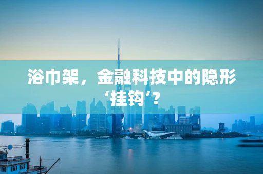 浴巾架，金融科技中的隐形‘挂钩’？