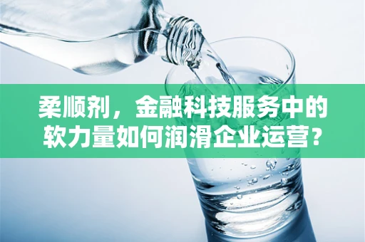 柔顺剂，金融科技服务中的软力量如何润滑企业运营？