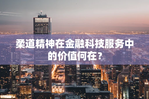 柔道精神在金融科技服务中的价值何在？